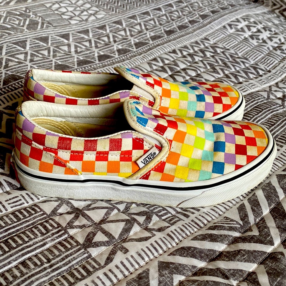 Kids Rainbow Slip-On Slide-On Vans